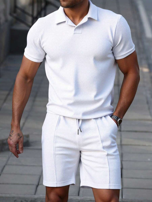 Heren Polo en Shorts Set - Zomerset voor Mannen Relaxed Stijl - StudioMarella