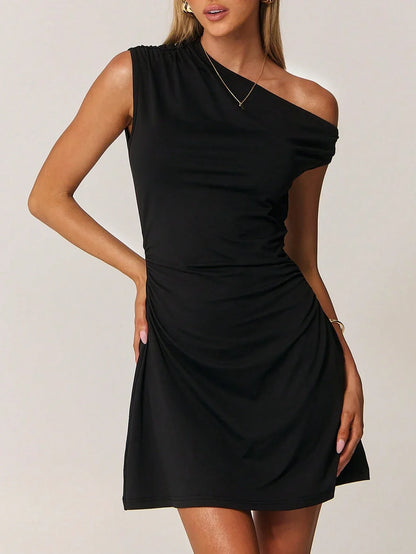 Dames Jurk Kort Asymmetrisch Elegant Zomerjurk
