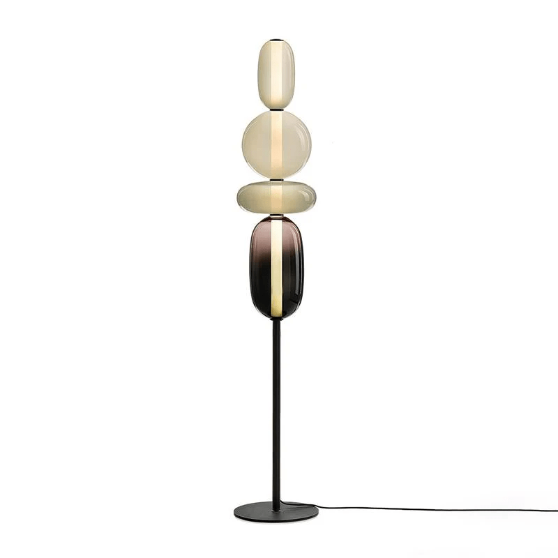 Vloerlamp Glas LED 130 of 160 cm Rood Wit Zwart Woonkamer Design Staande Lamp Lichtobject Interieur