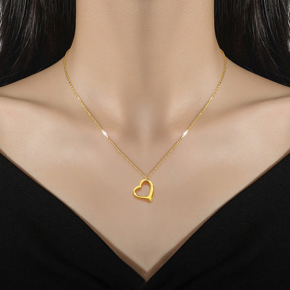 Dames Ketting Zilveren Hartjes Simpel Design