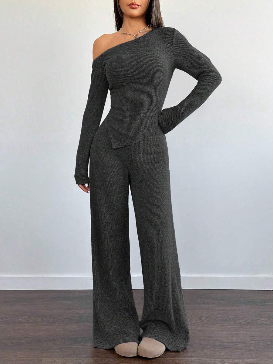 Dames Tweedelig Setje One Shoulder Stijl