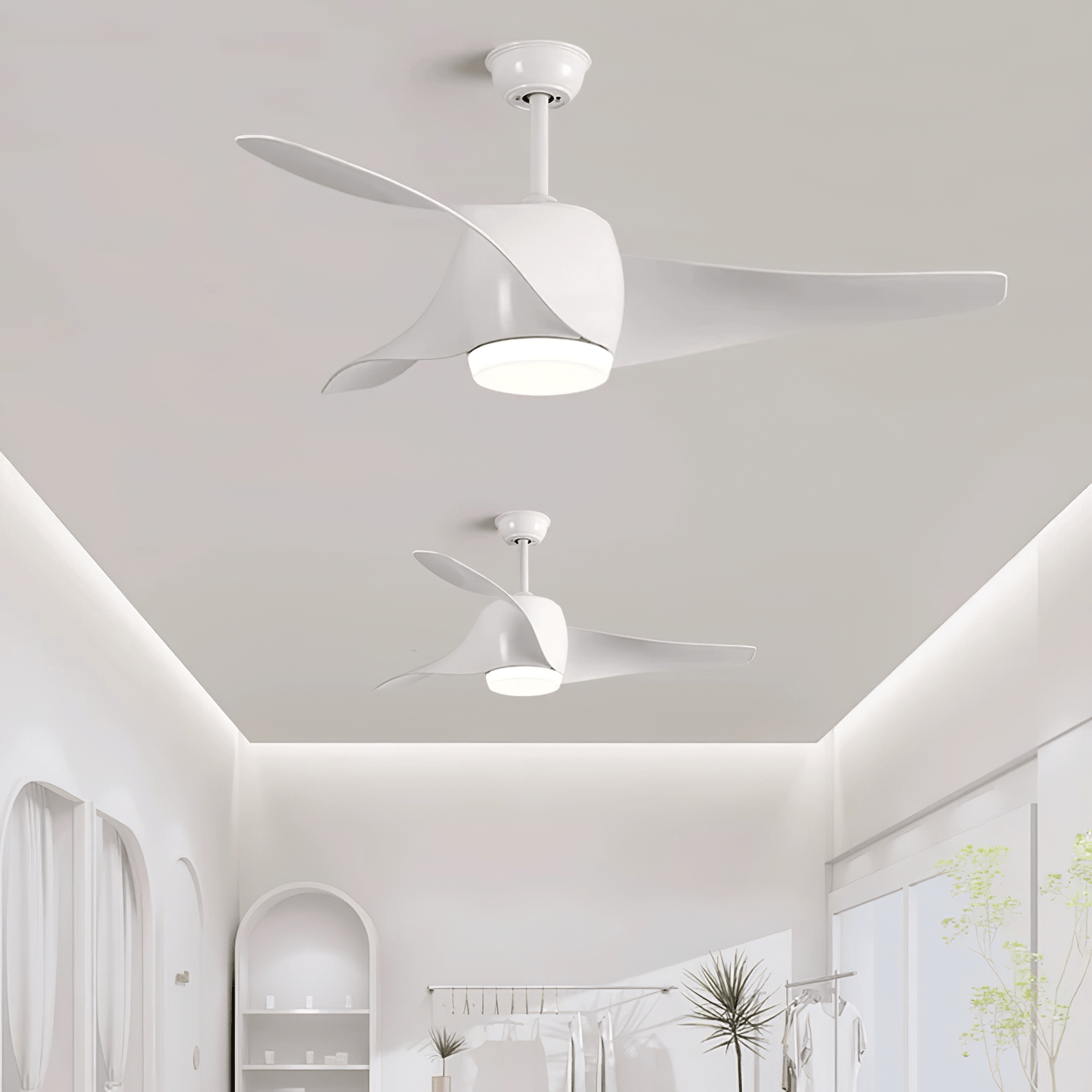 Plafondventilator met Verlichting Umber – Ø132 cm Moderne Ventilator met LED-Lamp