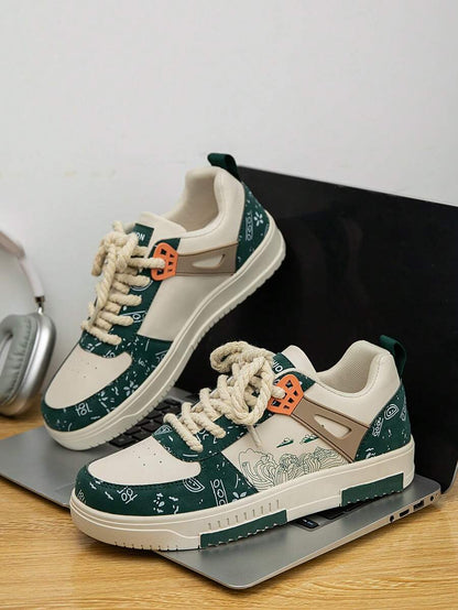 Heren Sneakers Beige Comfortabel Sportief Alledaags