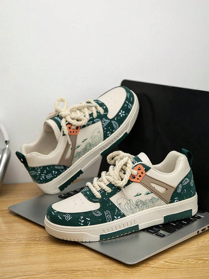 Heren Sneakers Beige Comfortabel Sportief Alledaags