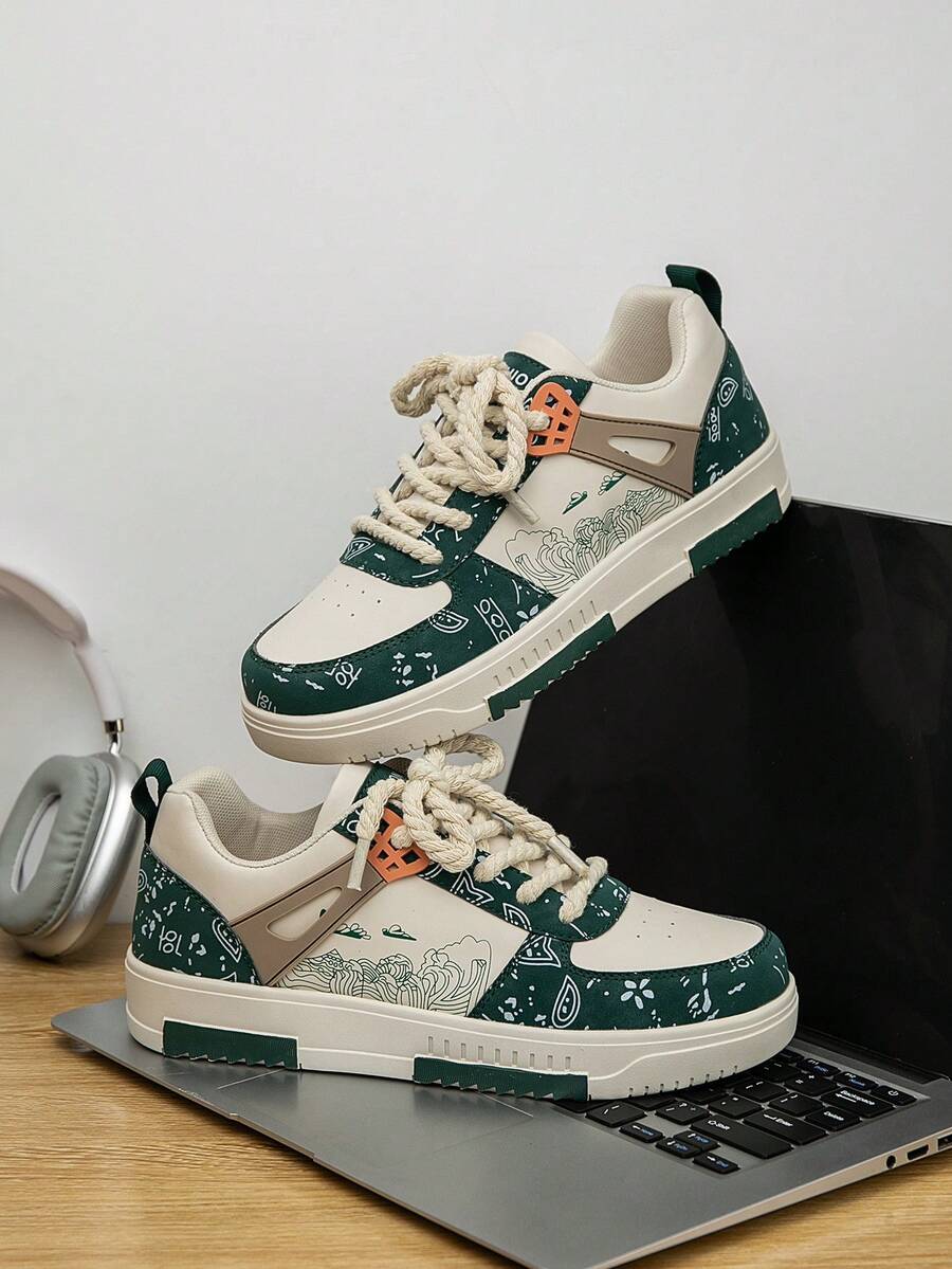 Heren Sneakers Beige Comfortabel Sportief Alledaags