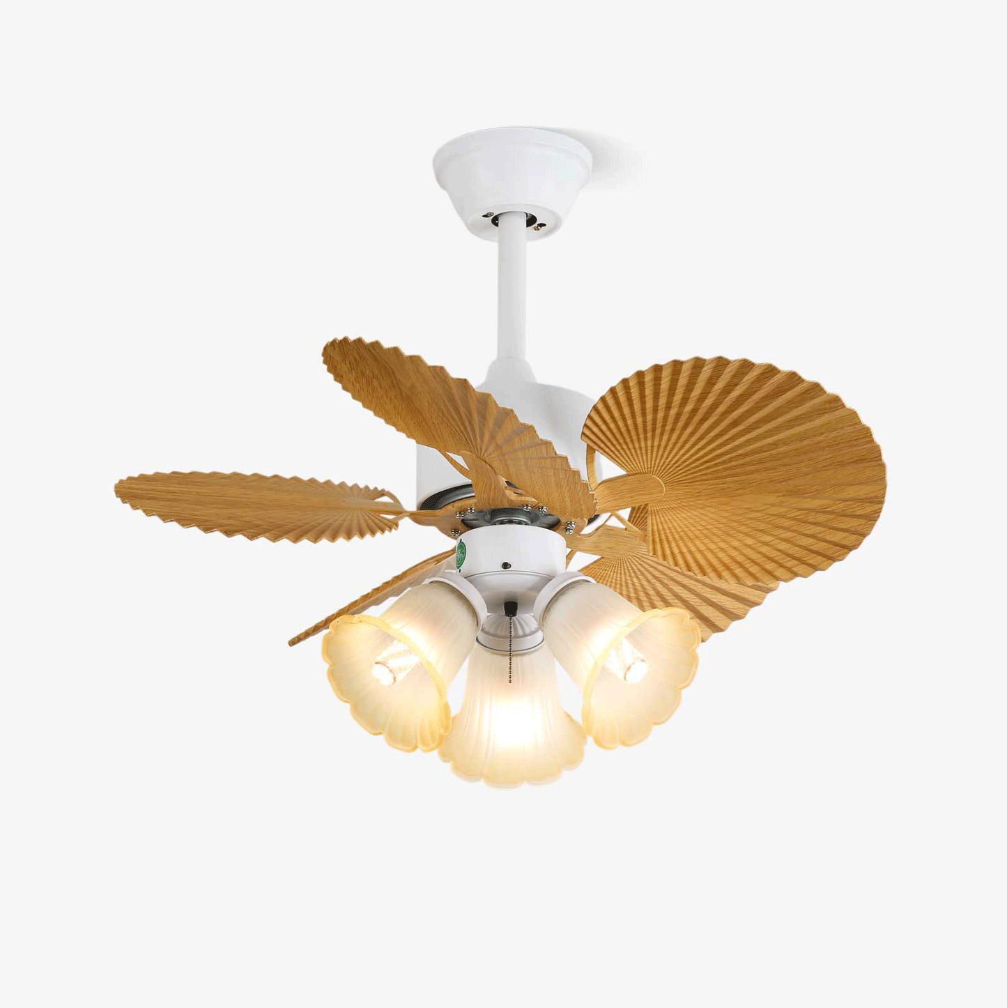 Vintage Plafondventilator Aurelia met Verlichting en Hout – Ø80×30cm 35W LED
