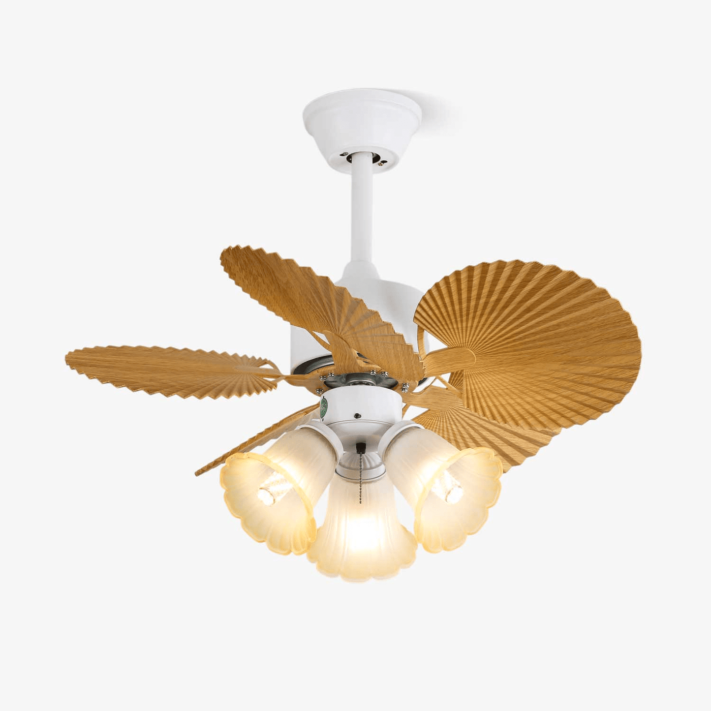 Vintage Plafondventilator Aurelia met Verlichting en Hout – Ø80×30cm 35W LED