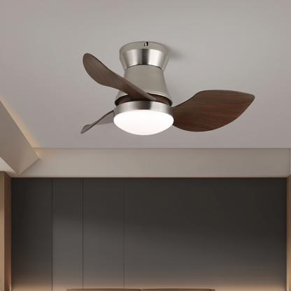 Moderne Plafondventilator met Verlichting – Hout & Metaal ø60×30cm
