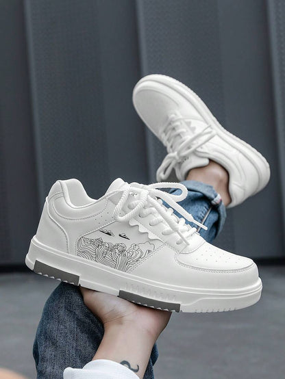Heren Sneakers Beige Comfortabel Sportief Alledaags