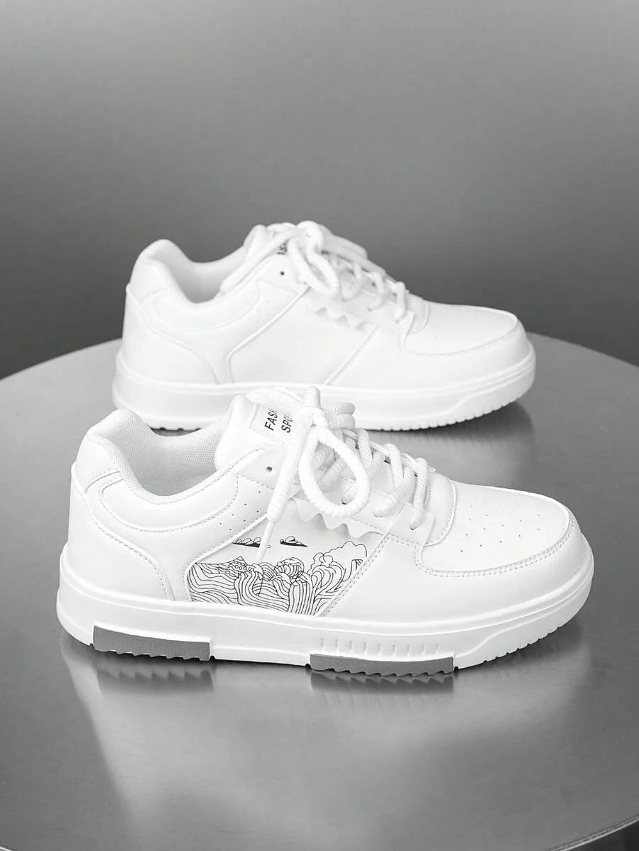 Heren Sneakers Beige Comfortabel Sportief Alledaags