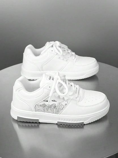 Heren Sneakers Beige Comfortabel Sportief Alledaags