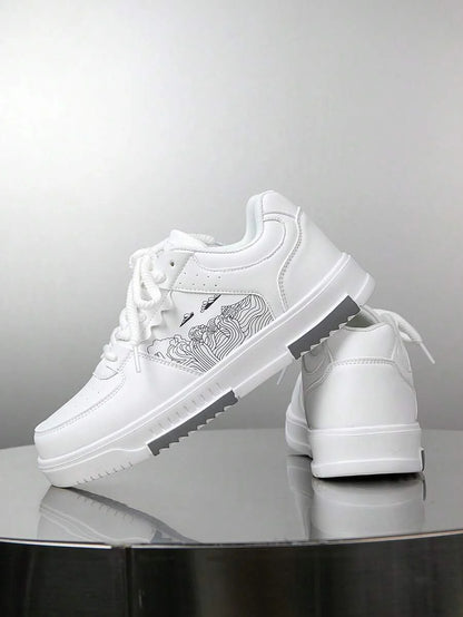 Heren Sneakers Beige Comfortabel Sportief Alledaags