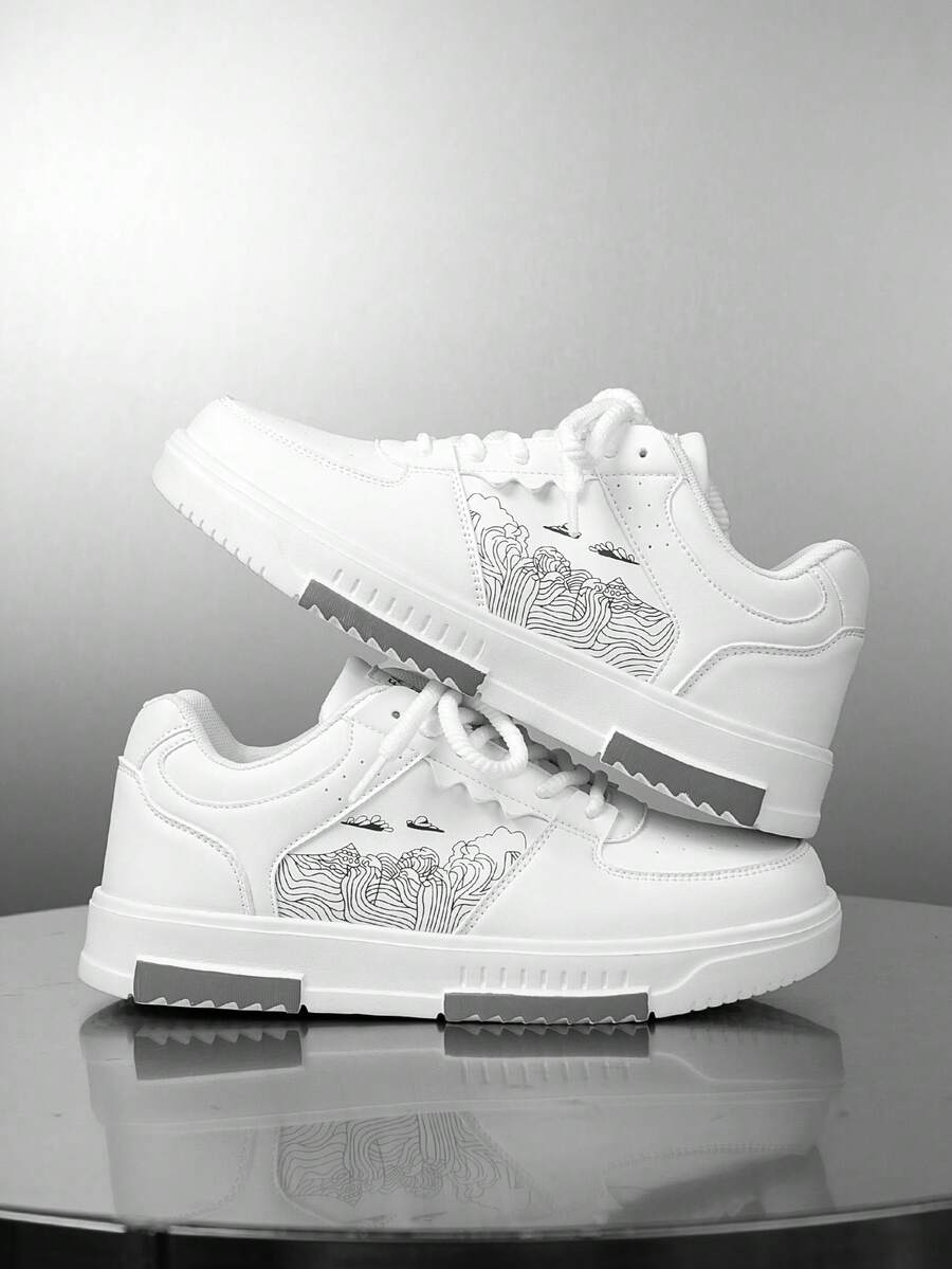 Heren Sneakers Beige Comfortabel Sportief Alledaags