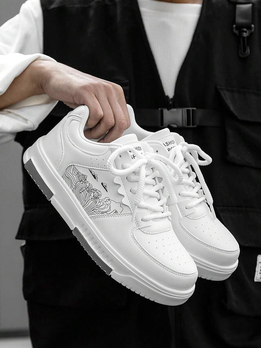 Heren Sneakers Beige Comfortabel Sportief Alledaags