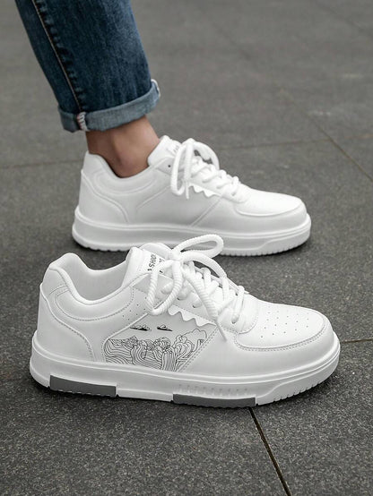 Heren Sneakers Beige Comfortabel Sportief Alledaags