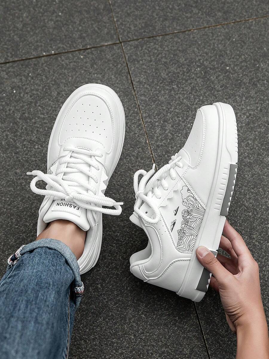Heren Sneakers Beige Comfortabel Sportief Alledaags