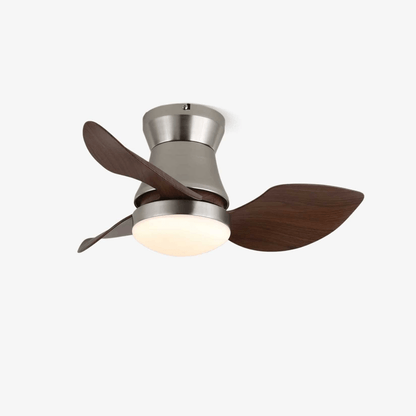 Moderne Plafondventilator met Verlichting – Hout & Metaal ø60×30cm
