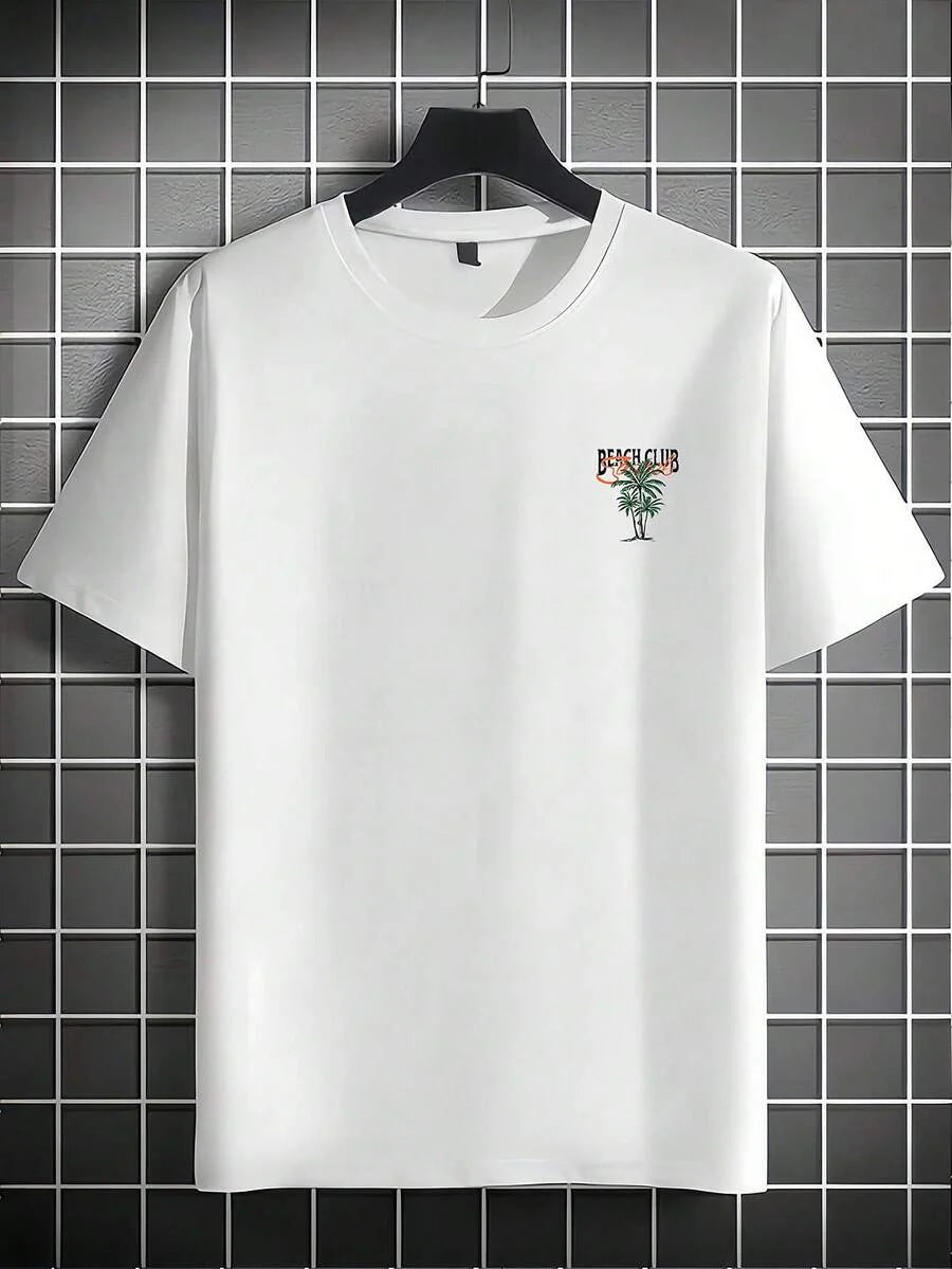 Mintgroen Heren T-shirt Oversized met Print