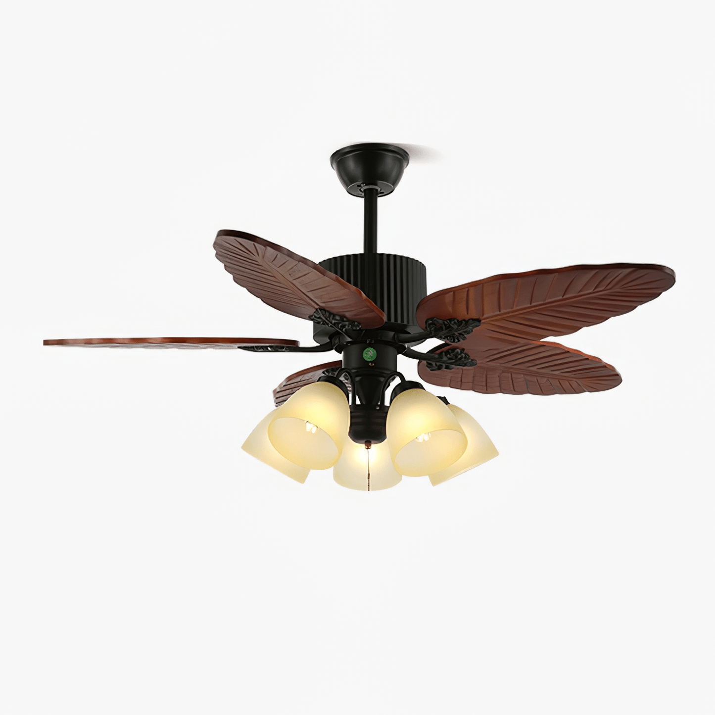 Plafondventilator met Houten Bladen en Verlichting – Modern Design met 6 Snelheden