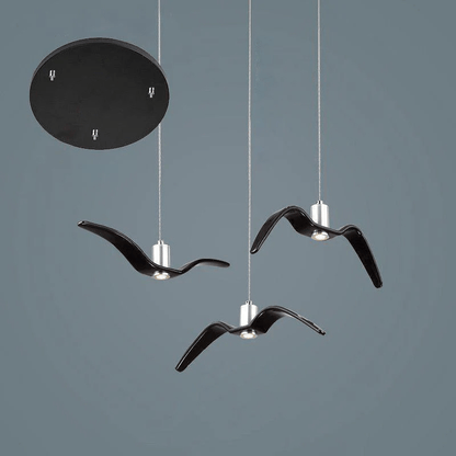 Hanglamp LED Vogeldesign Resin Aluminium Wit Zwart 3000K 4000K 6000K Woonkamer Pendellamp Minimalistisch Organisch Plafondlamp