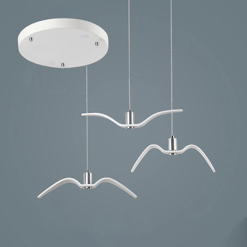 Hanglamp LED Vogeldesign Resin Aluminium Wit Zwart 3000K 4000K 6000K Woonkamer Pendellamp Minimalistisch Organisch Plafondlamp