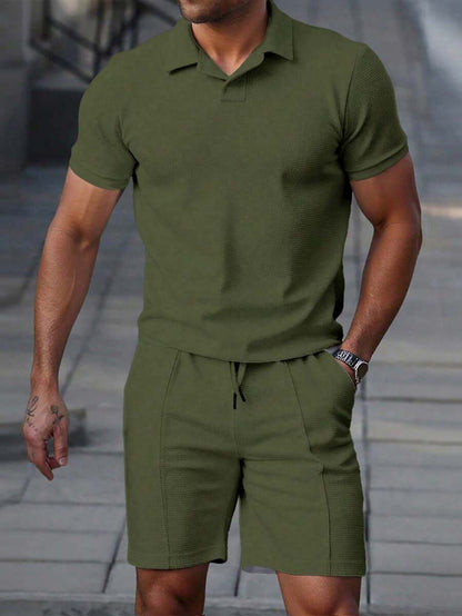 Heren Polo en Shorts Set - Zomerset voor Mannen Relaxed Stijl