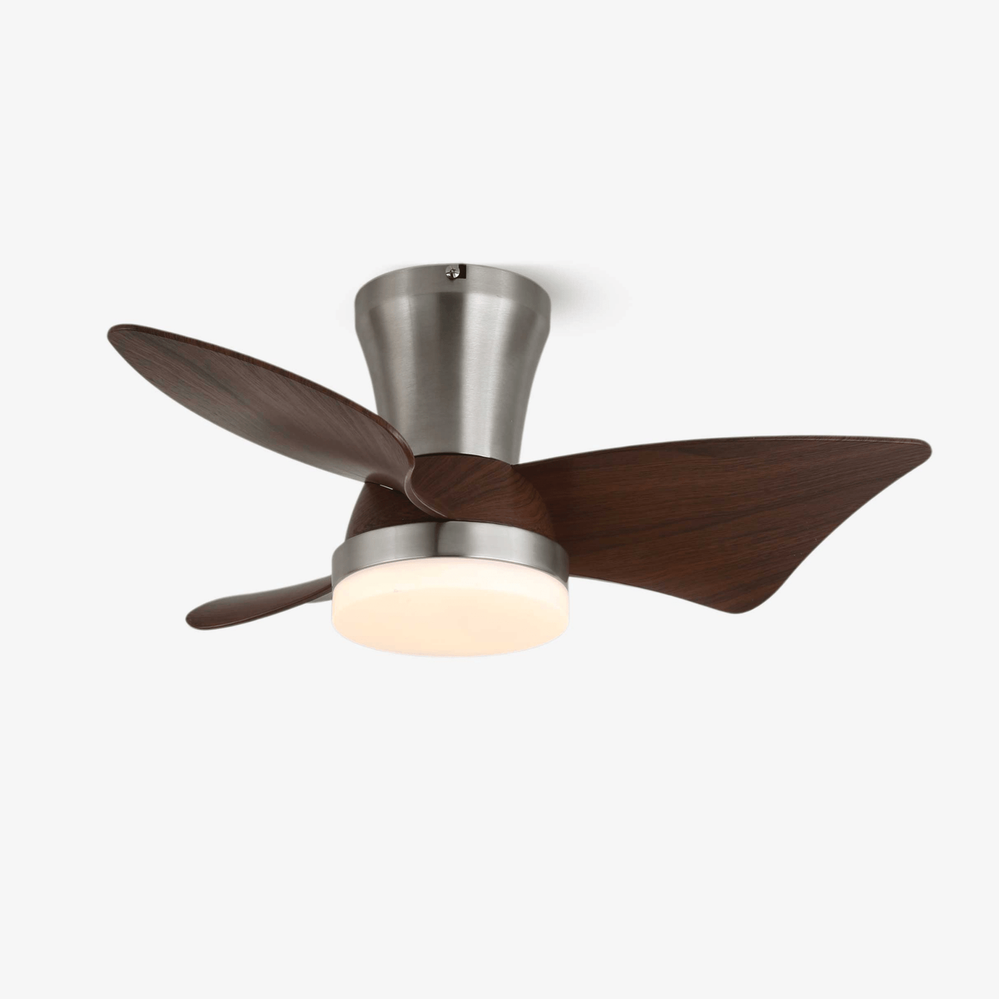 Moderne Plafondventilator met Verlichting – Houtlook & LED 24W | Stil & Afstandsbediening
