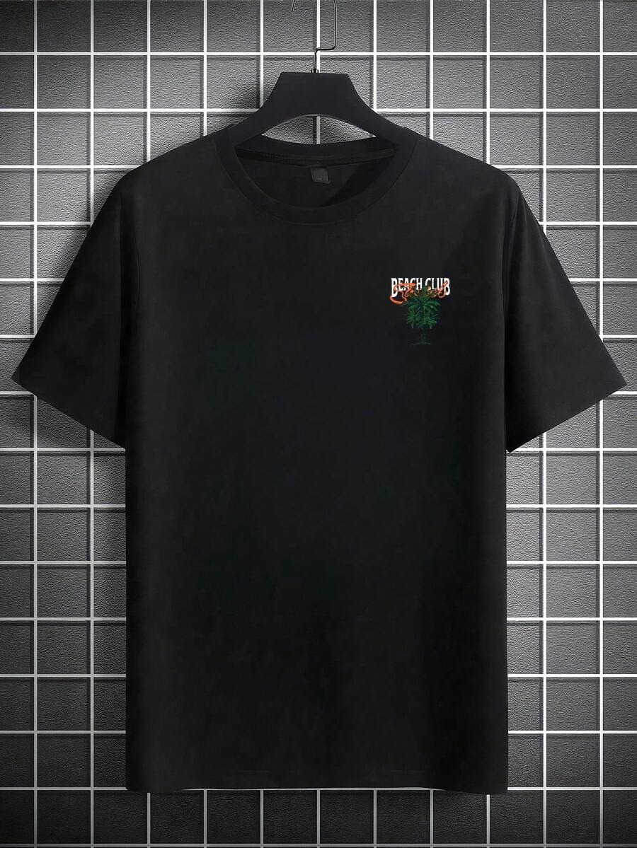 Mintgroen Heren T-shirt Oversized met Print