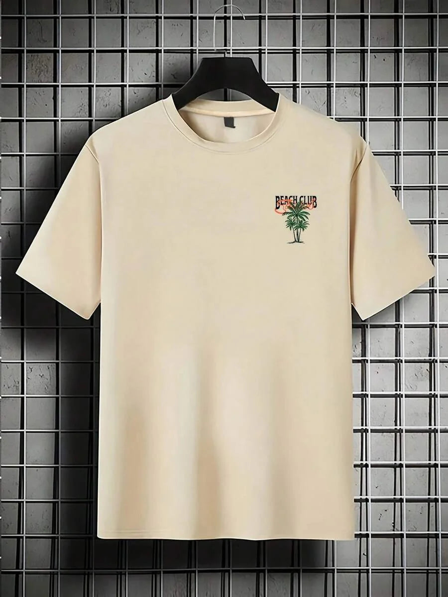 Mintgroen Heren T-shirt Oversized met Print