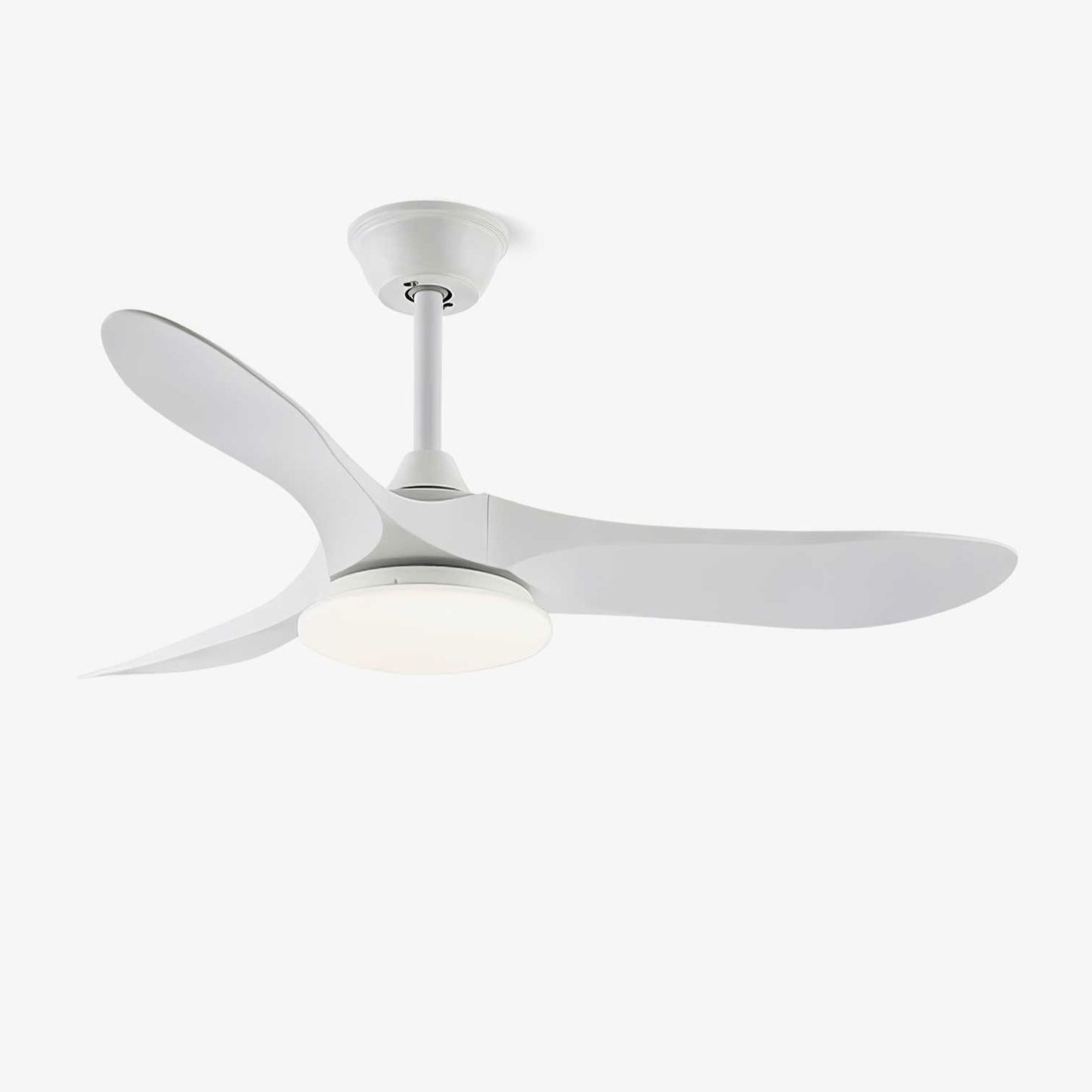 Scandinavische Plafondventilator met Verlichting | Moderne Ventilator met LED | Afstandsbediening & 6 Snelheden | Zwart Wit Houtnerf | Voor Slaapkamer Woonkamer | 106/132 cm