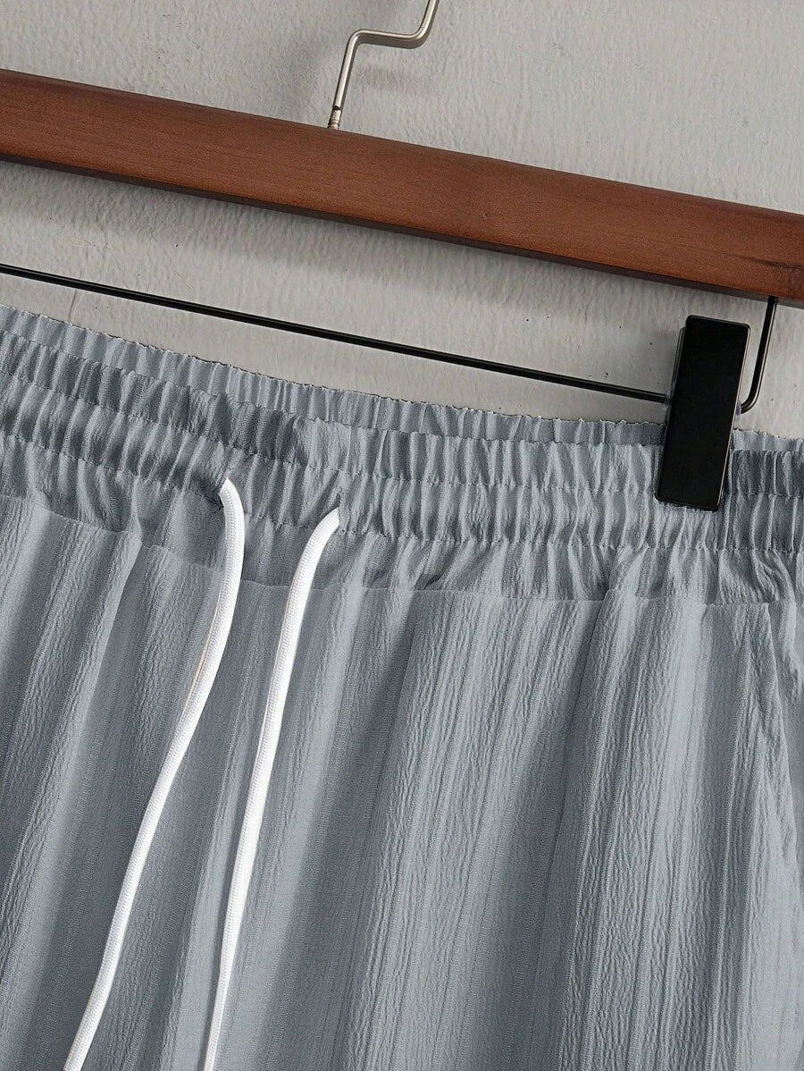 Heren Co-ord Set Zwart Japanse Stijl Luxe Look