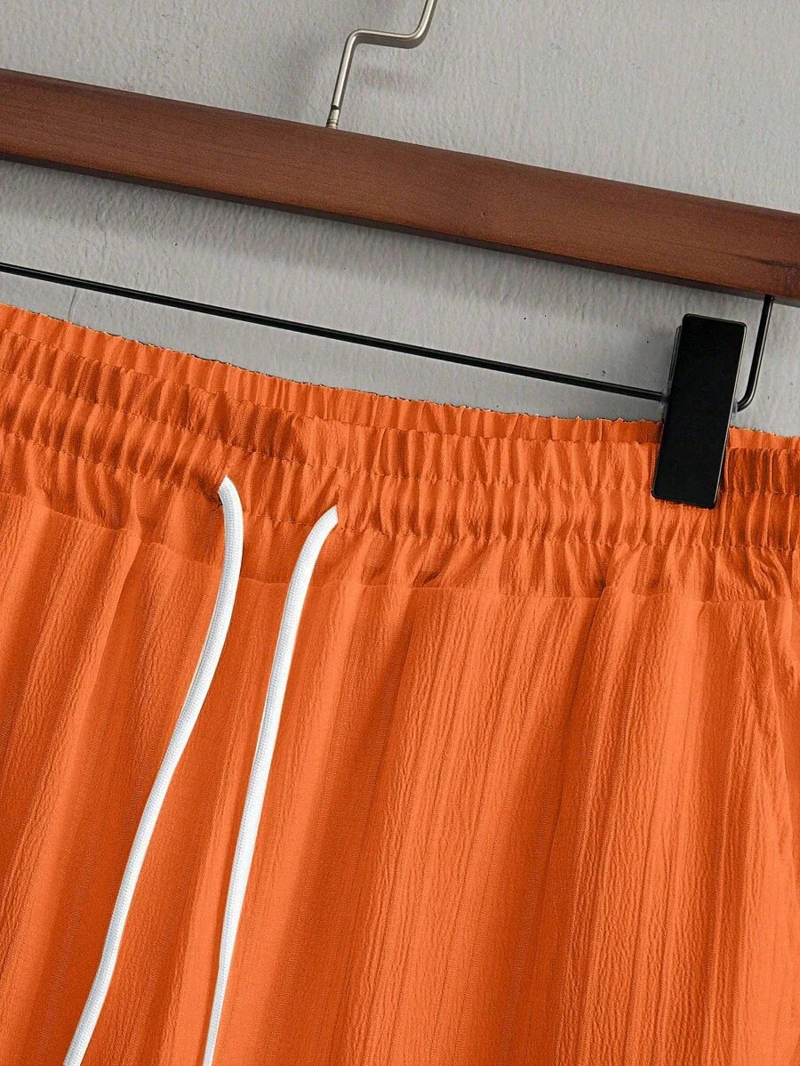 Heren Co-ord Set Zwart Japanse Stijl Luxe Look