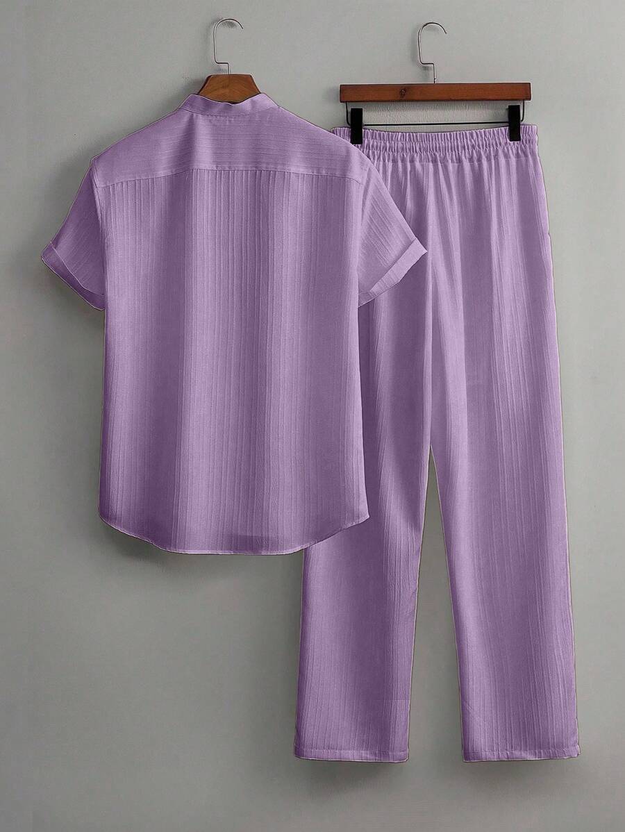 Heren Co-ord Set Zwart Japanse Stijl Luxe Look