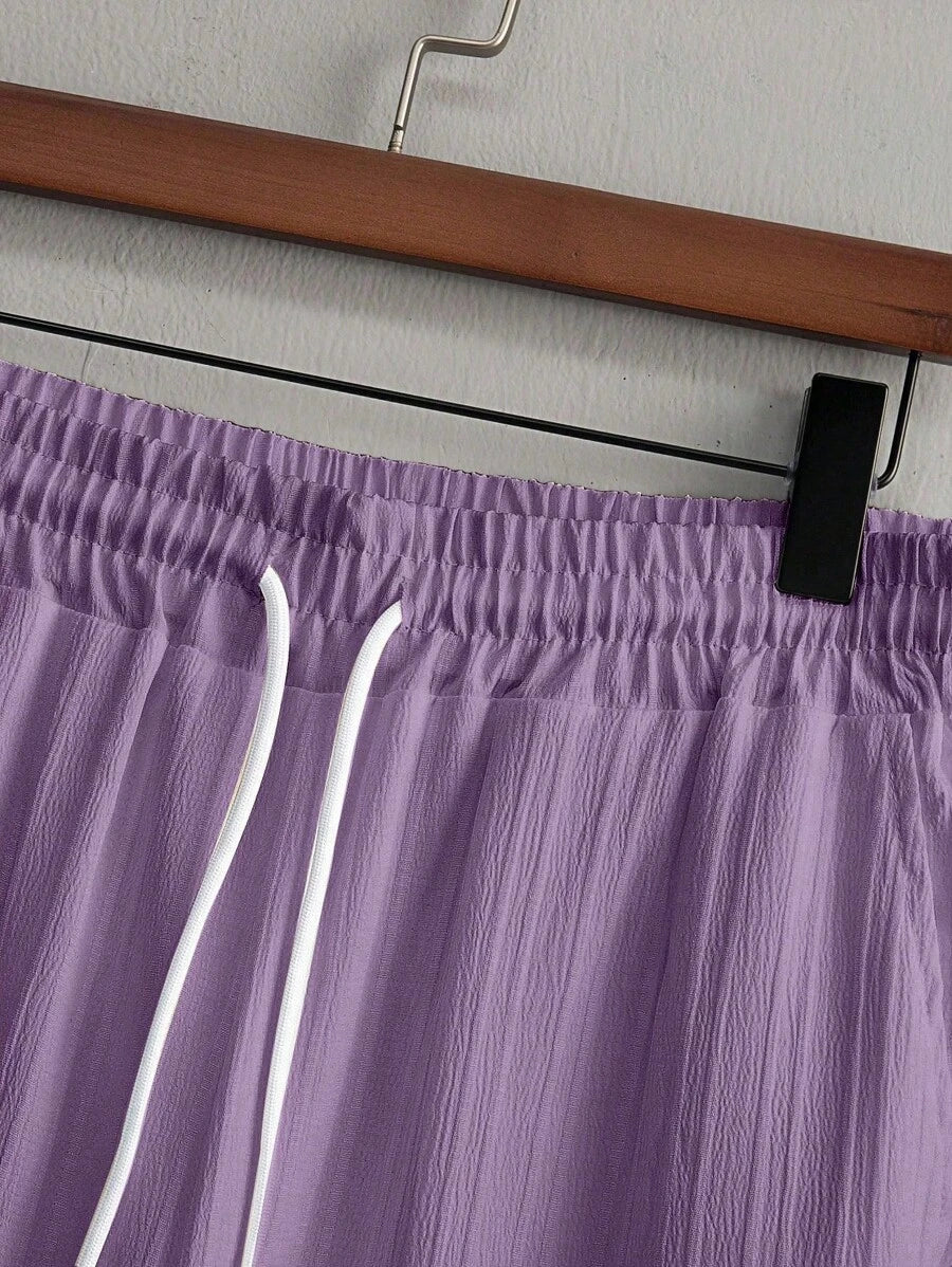 Heren Co-ord Set Zwart Japanse Stijl Luxe Look