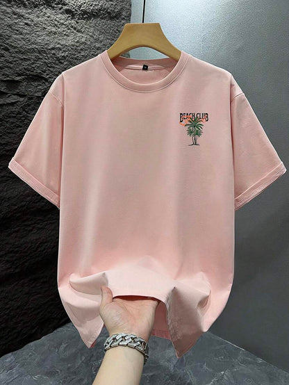 Mintgroen Heren T-shirt Oversized met Print