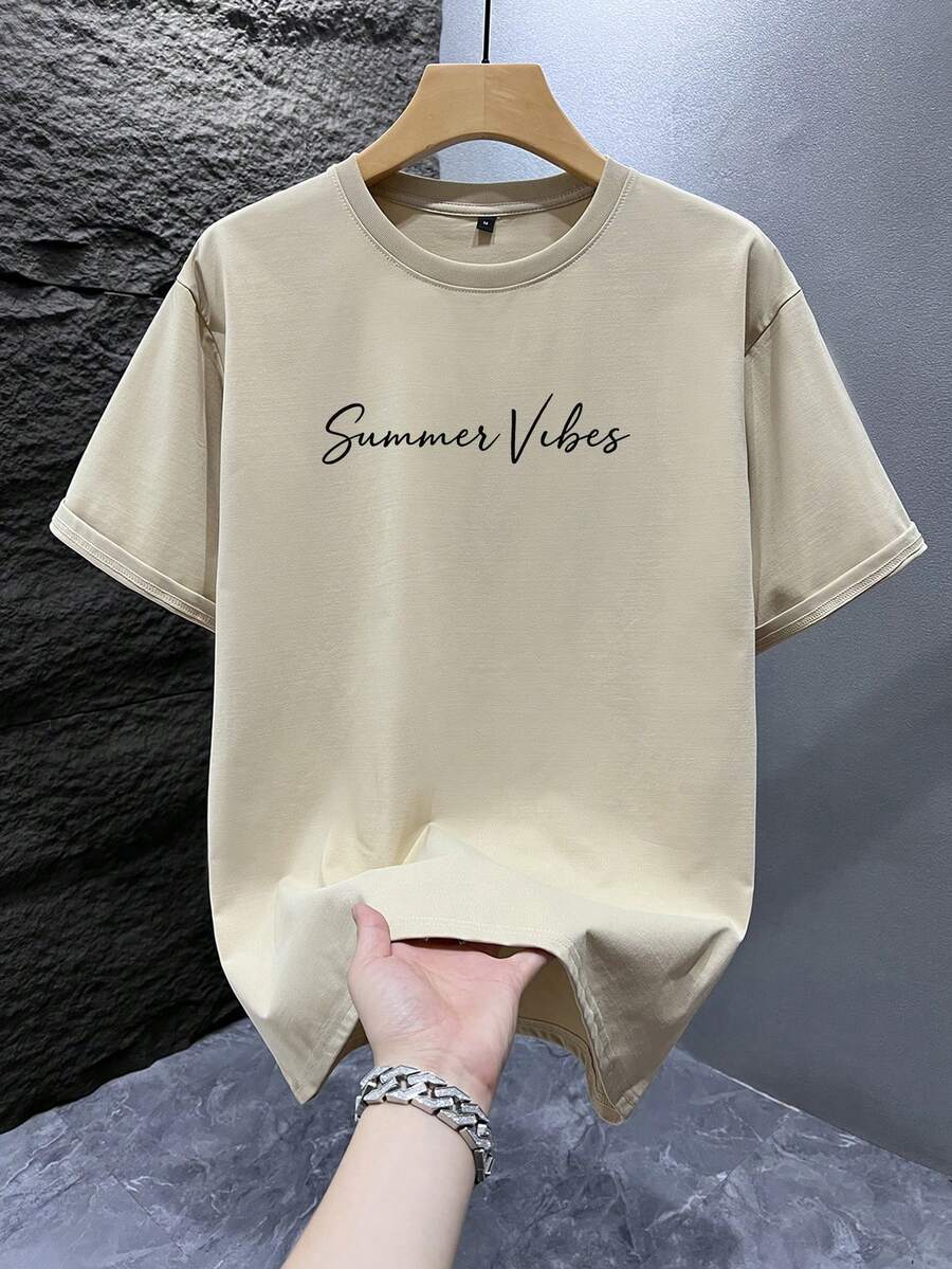 Mintgroen Heren T-shirt Oversized met Print