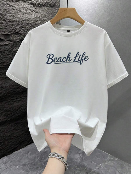 Mintgroen Heren T-shirt Oversized met Print