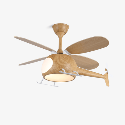 Moderne Plafondventilator met Verlichting Aviara Breeze – Ø70×H30 cm – 6 Snelheden – LED 35W – Walnoot & Houtkleur – Afstandsbediening – Kinderkamer & Woonkamer