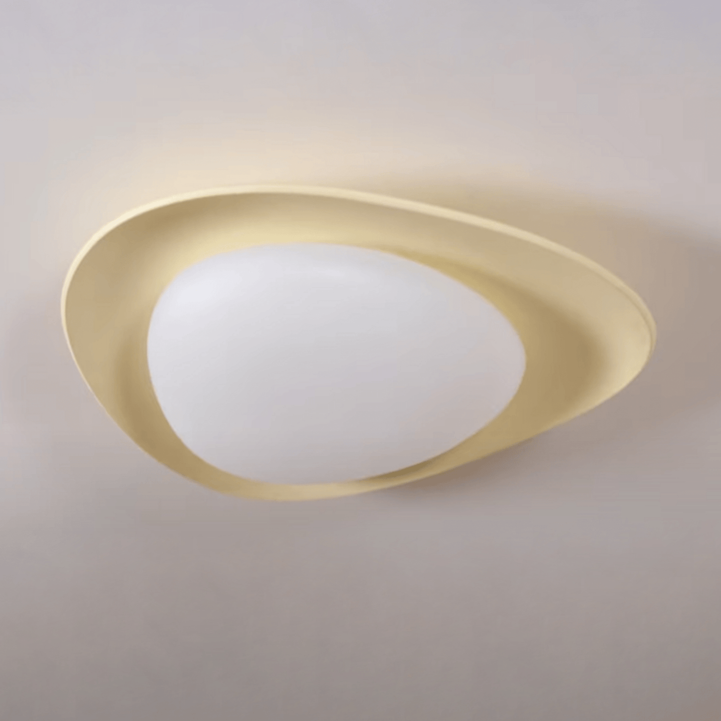 Plafondlamp Resin Ovaal Groen Beige Woonkamer Slaapkamer LED 3000K 4000K 6000K Ø36 Ø46cm Organisch Plafonnière Dimbaar