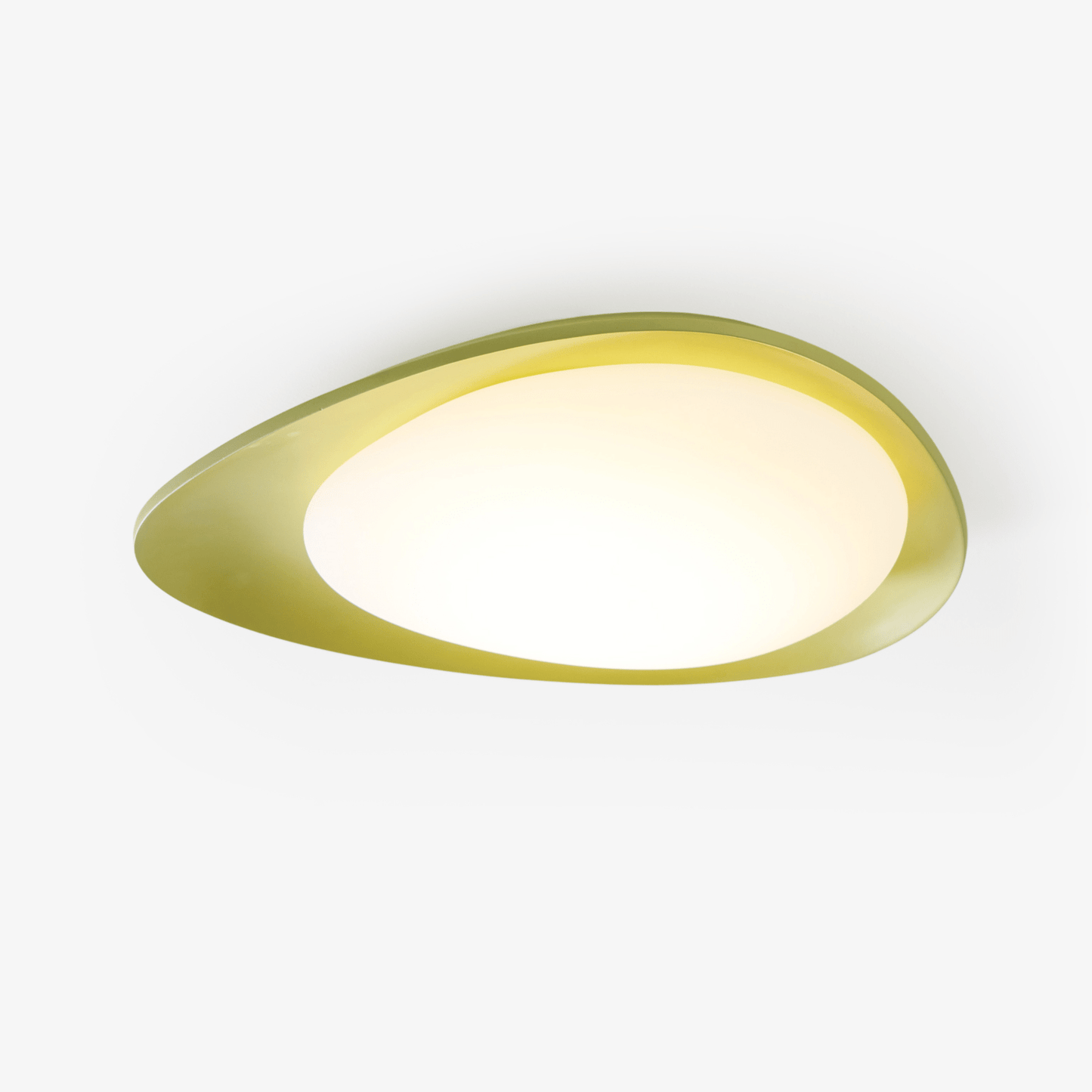 Plafondlamp Resin Ovaal Groen Beige Woonkamer Slaapkamer LED 3000K 4000K 6000K Ø36 Ø46cm Organisch Plafonnière Dimbaar