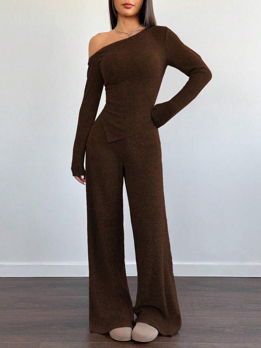 Dames Tweedelig Setje One Shoulder Stijl