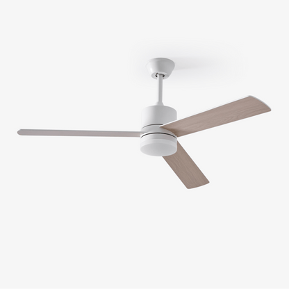 Plafondventilator met LED-verlichting Ø132 cm - 6 snelheden met afstandsbediening - energiezuinig design voor slaapkamer en woonkamer