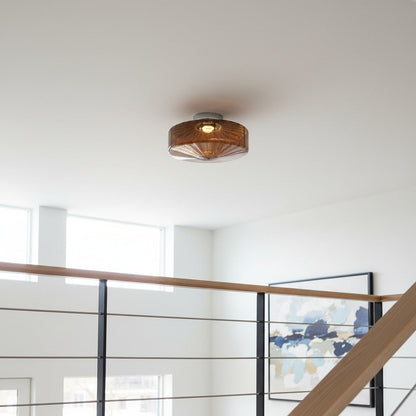 Vintage Geribbeld Glazen Plafondlamp Groen – Klassieke Verlichting voor Eetkamer, Entree & Gang