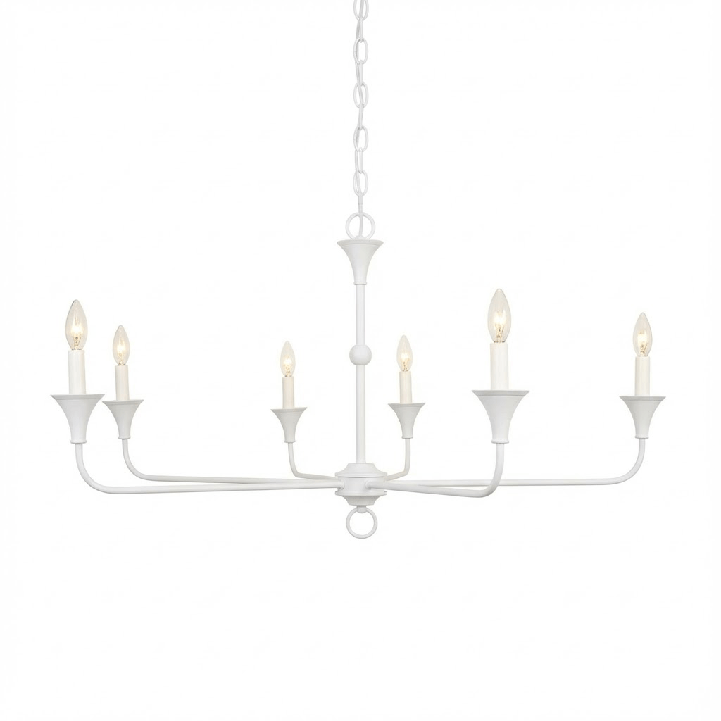 Kaarslamp Kroonluchter Messing Metaal Goud Zwart Wit Nikkel Woonkamer Eetkamer 5 6 Armen Hanglamp Vintage Kaarsenkroonluchter