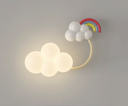 Kinderkamer Wandlamp met Sterren, Regenboog en Vliegtuig – Creatieve LED Verlichting voor Babykamer en Speelkamer