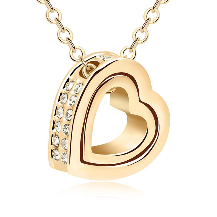 Dames Ketting met Steentjes Zilver Hartvormig Trendy Sieraad