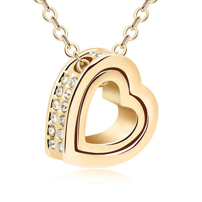 Dames Ketting met Steentjes Zilver Hartvormig Trendy Sieraad