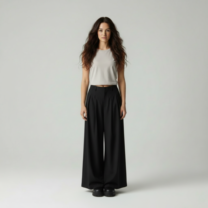 Elegante Wijde Pijpen Broek voor Vrouw Modern Design