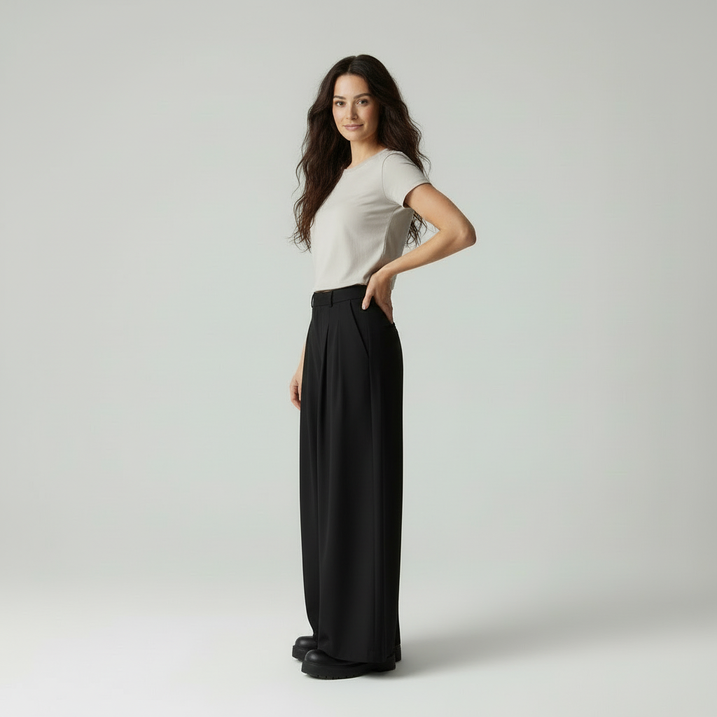 Elegante Wijde Pijpen Broek voor Vrouw Modern Design