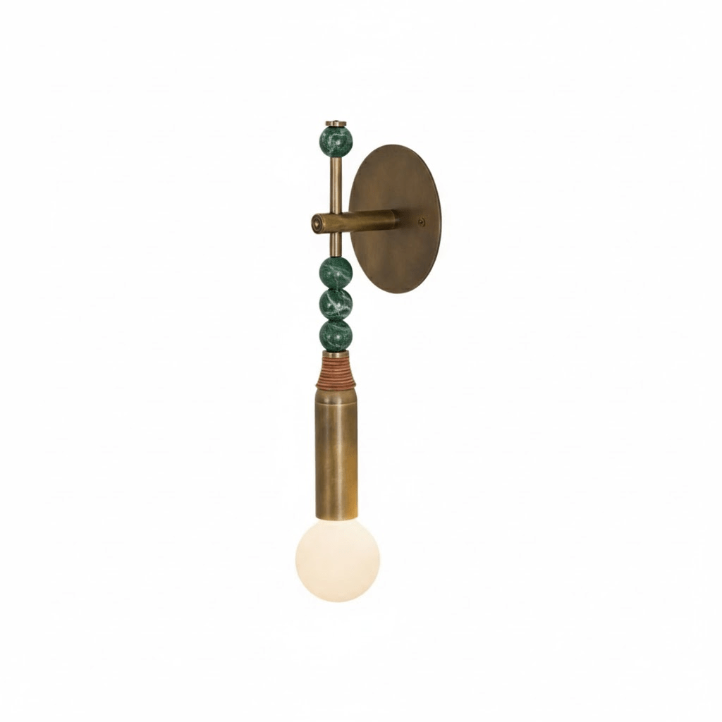 Toam Wandlamp Marmer Messing – Persepolis Geïnspireerd Design met Antique Brass Afwerking 18.9 en 27.6 inch